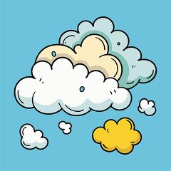 Whimsical Clouds Illustration