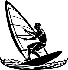 windsurfer silhouette