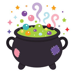 Witch Cauldron With Green Potion