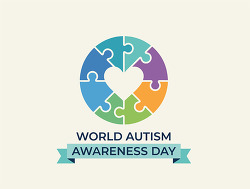 World Autism Awareness Day Puzzle Circle Symbol