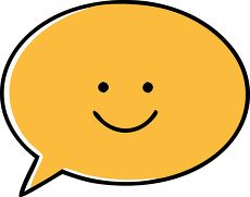 Yellow Speech Bubble with Smile