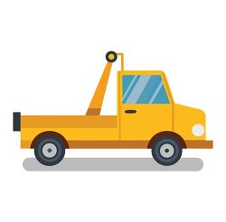 yellow tow truck vehicle
