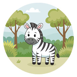 zebra standing in africa scene