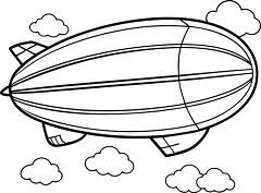 zeppelin airship coloring page