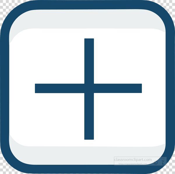 simple icon of an addition symbol inside a rounded square