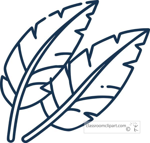 icon line art illustration of banana leaves