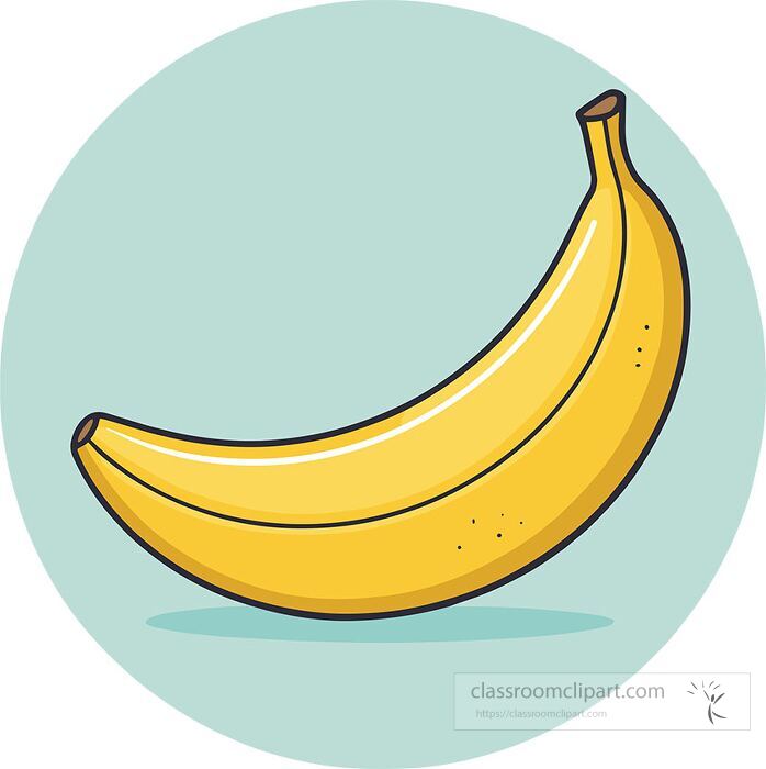 Flat vector illustration of a ripe yellow banana, ideal for healthy eating, fruit design, and nutrition concepts.