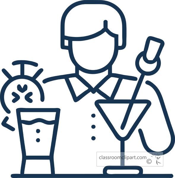 Bartender prepares cocktail with shaker