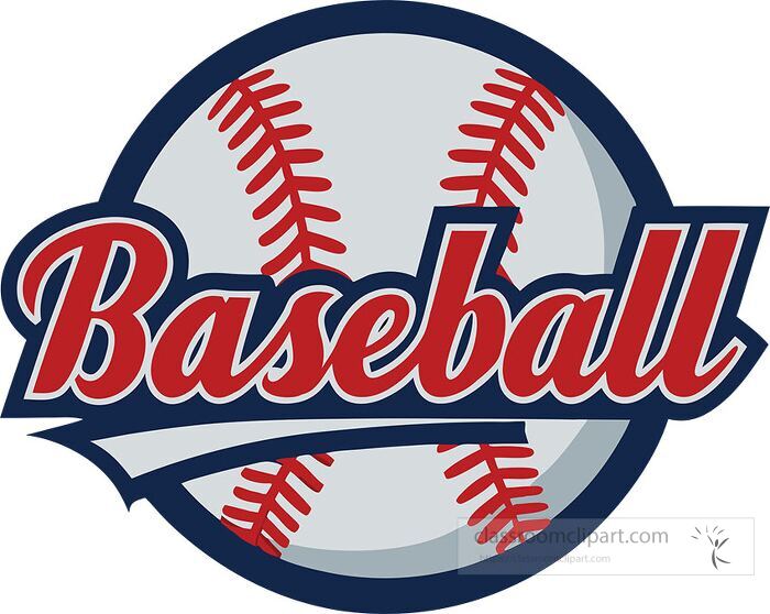 bold stylized red baseball text placed over a grey baseball with detailed stitching perfect for team logos and sports branding