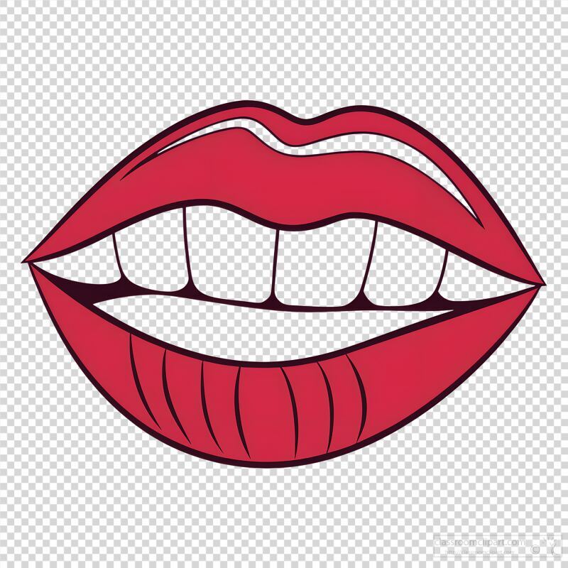 Bold Lips and Vibrant Smile Create Artistic Logo Design