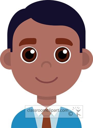 professional cartoon avatar of a businessman with a suit and tie