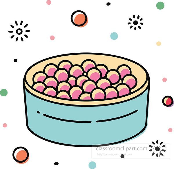 caviar Whimsy Pastel Doodle clip art