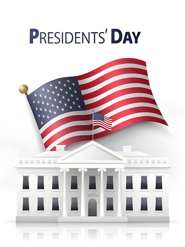 The White House stands proudly under an American flag to honor Presidents Day A vibrant reminder of national pride