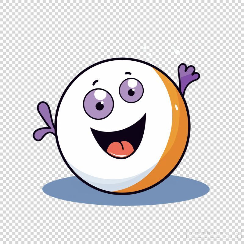 Cheerful Cartoon Bowling Ball With Playful Expression