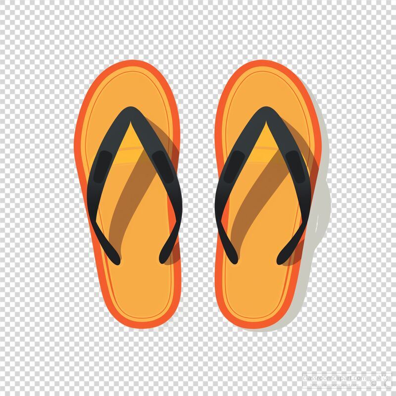 Colorful Flip Flops Vector on White Background