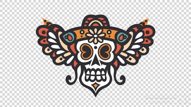 Colorful Mexican Skull Tattoo Design by Best Artist