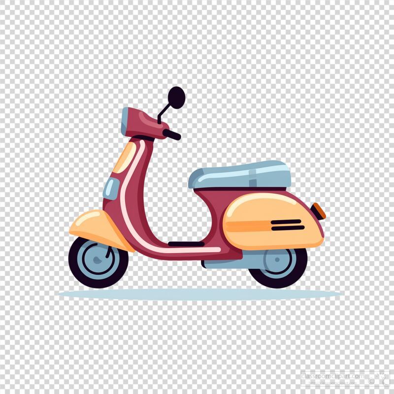 This vector design features a vibrant toy scooter, ideal for childrens projects or playful graphics.