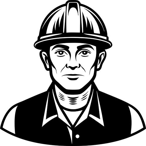 construction, worker, silhouette, hard hat, safety, labor, building, tools, industry, profession, manual labor, sketch