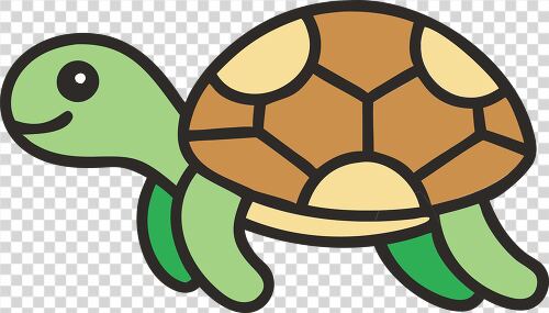 Simple turtle illustration suitable for educational materials