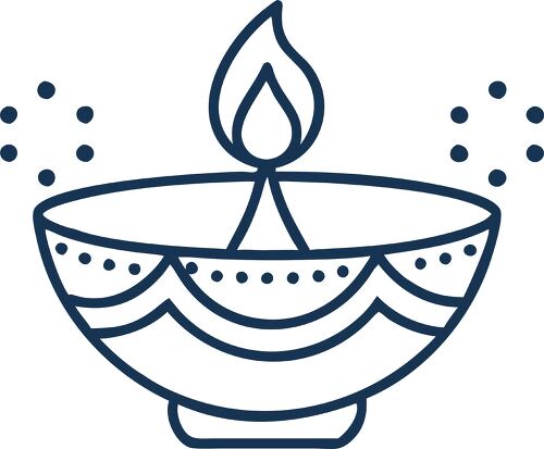 Diya lamp icon for Diwali