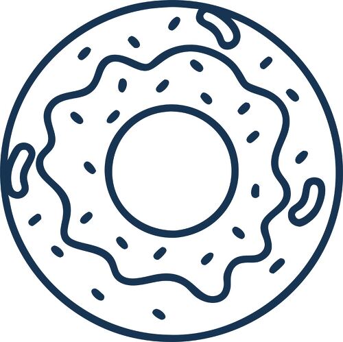 doughnut simple line icon