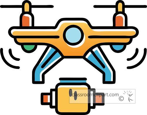 drone racing illustration featuring bold outlines