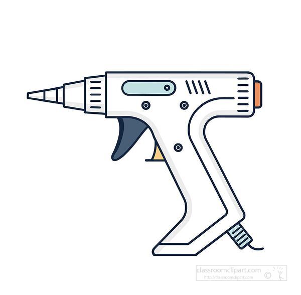 modern electric glue gun design for crafting diy and repair projects clean white vector style