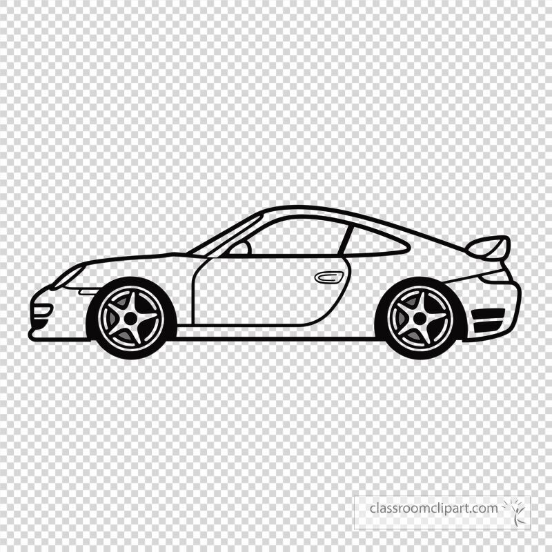 This design features a sleek sports car in a side view perfectly suited for coloring Ideal for creativity and relaxation its a wonderful addition to any coloring book