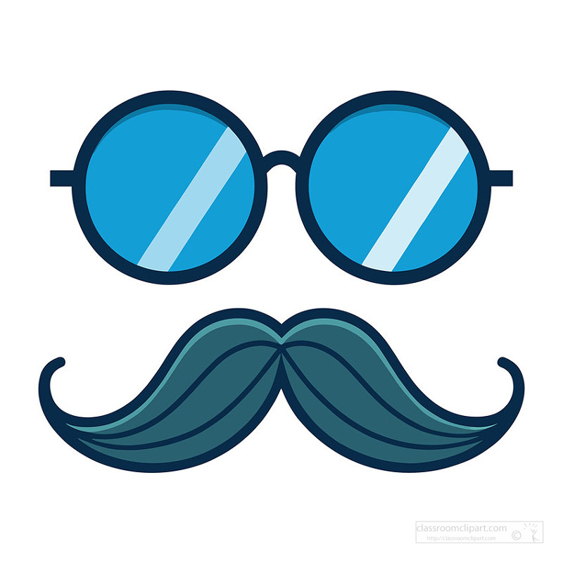 Classic disguise glasses with mustache for humor costume party and prank themed designs