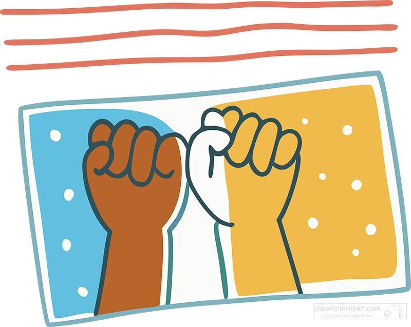 Hands United in Solidarity and Strength for Change