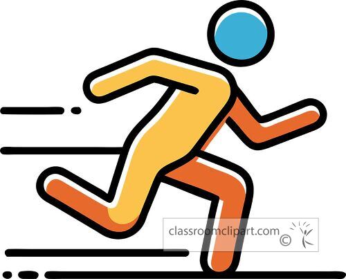 Flat design illustration of an athlete in motion for a long jump