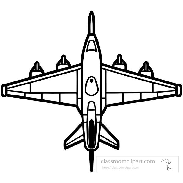 Detailed illustration of a military airplane on a white backdrop