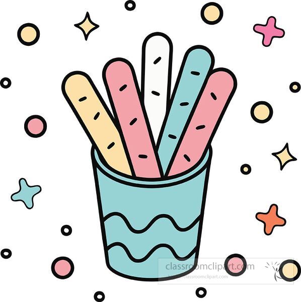 mozzarella sticks Whimsy Pastel Doodle clip art