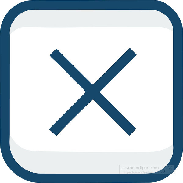 simple icon of a multiplication symbol inside a rounded square