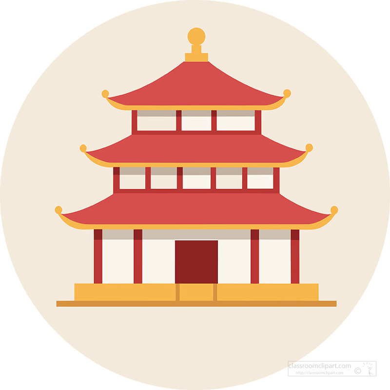 Simple vector of traditional Chinese temple
