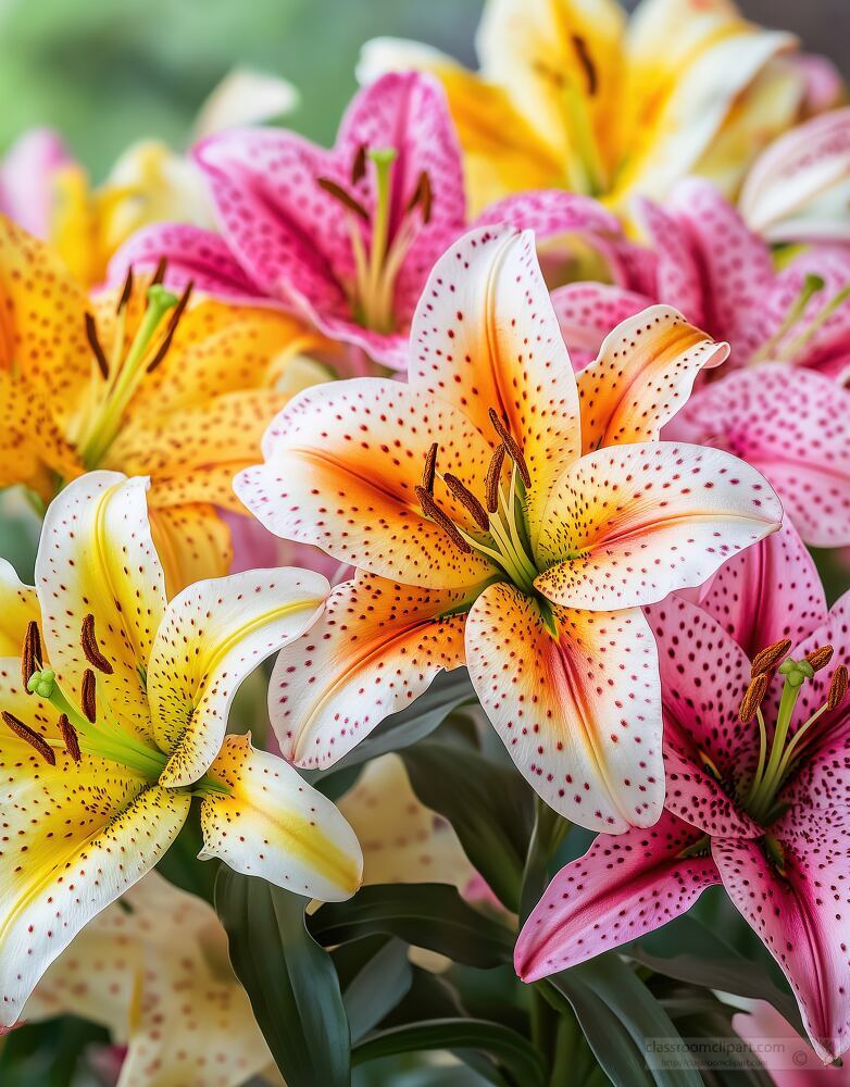 Bright Lilies With Vibrant Colors and Unique Patterns