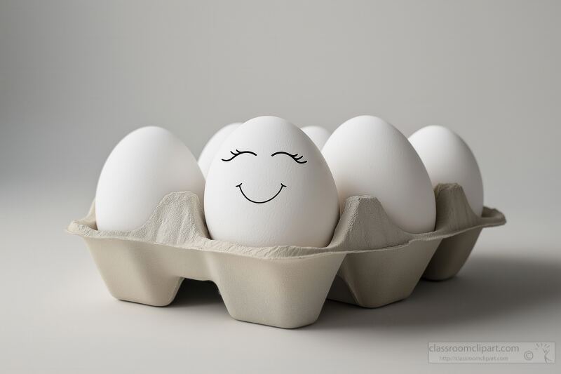 Cheerful Eggs in a Minimalist Still Life Arrangement