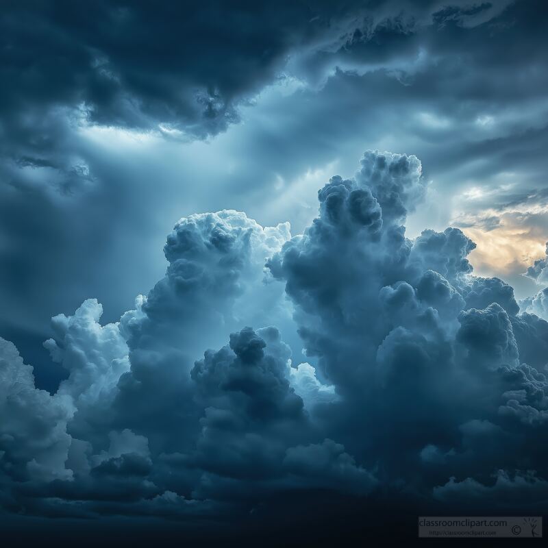 Dark Storm Clouds Gather Over a Distant Horizon