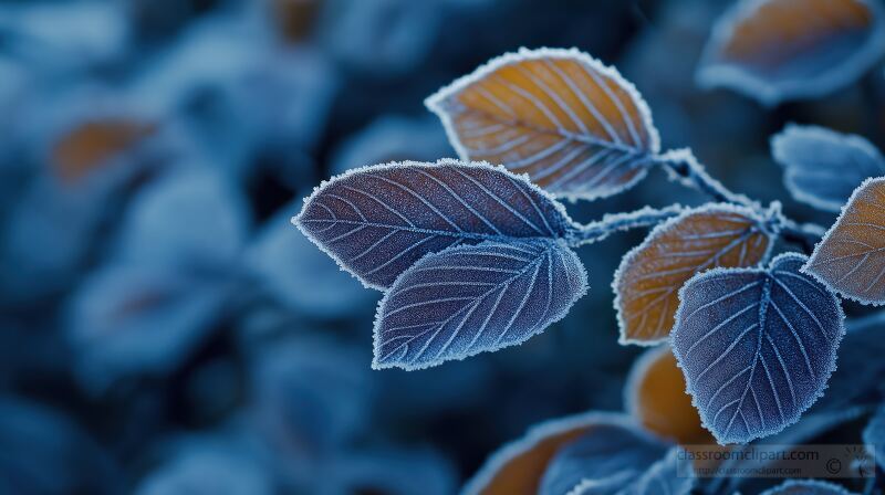 Early Autumn Frost on Leaves Creates a Magical Atmosphere