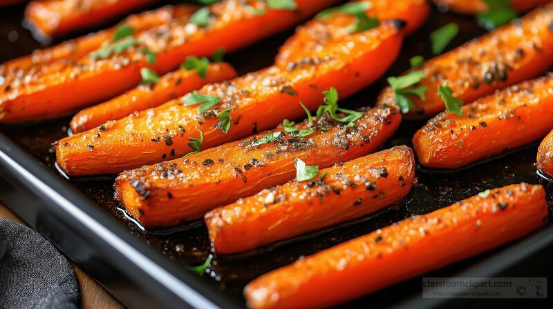 Flavorful Roasted Carrots With Tuscan Seasoning on Display