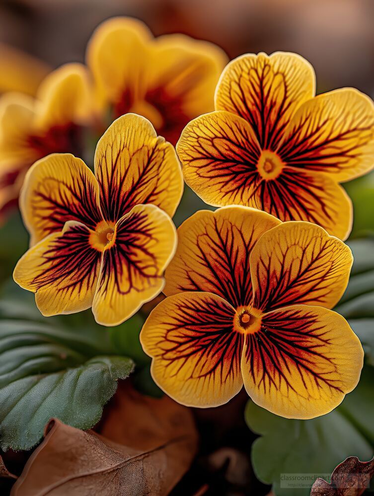 Primrose Flowers Brighten the Garden Bed