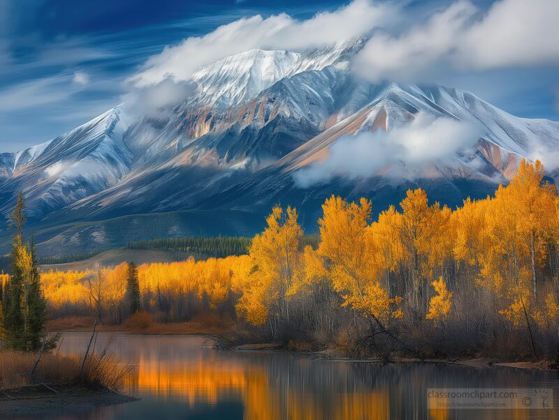 Stunning View of Golden Horn Mountain in Fall Colors