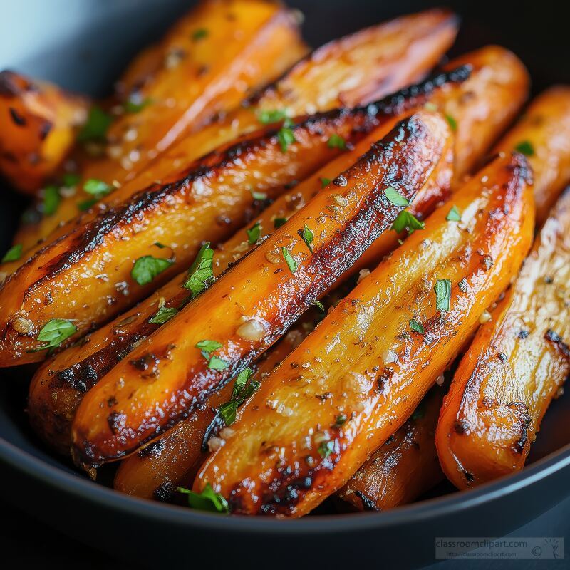 Sweet and Savory Honey Garlic Butter Roasted Carrots Delight