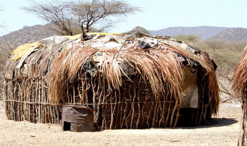 This structure showcases the traditional architectural style of the Samburu Tribe in Kenya