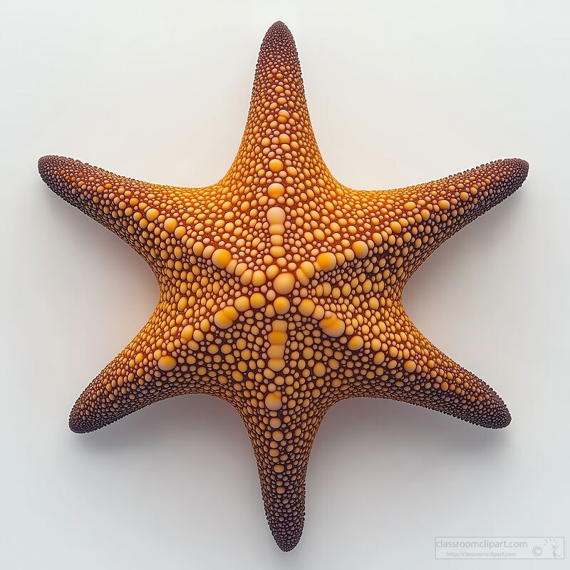 Vibrant Orange Starfish Displays Natures Intricate Design