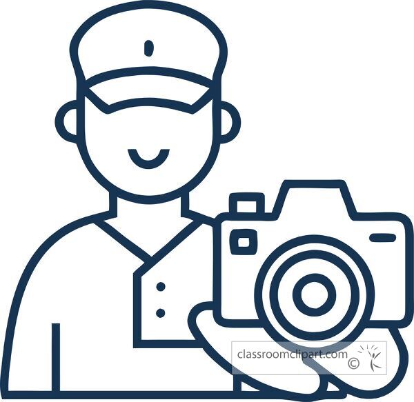 photographer with camera icon