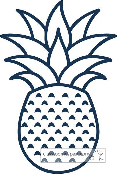 Simplistic line drawing of a pineapple plant icon