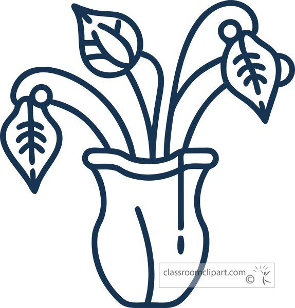 pitcher plant icon features elegant leaves and a unique shape