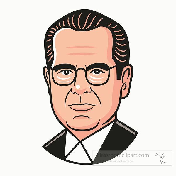 A clean and straightforward illustration of a former president