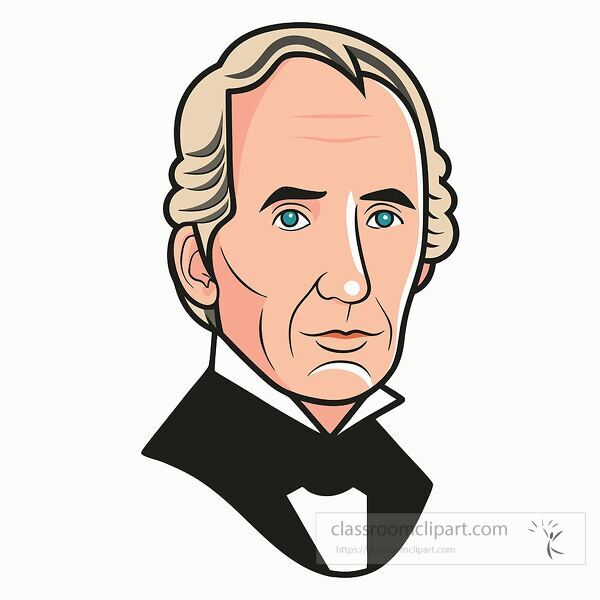 Portrait of President John Tyler with classic features and expression.